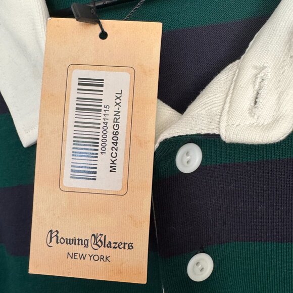 NWT Rowing Blazer's men's block stripe long sleeve polo - Picture 3 of 5